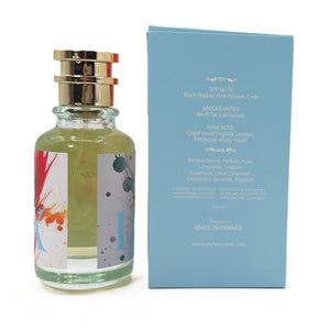 Bottom of IX Edition perfume box showing barcode and production info