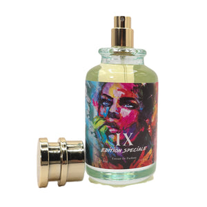 Back of DEVSANA IX Edition Spéciale perfume box showing fragrance notes and ingredient list – Extrait de Parfum for Women 100ml