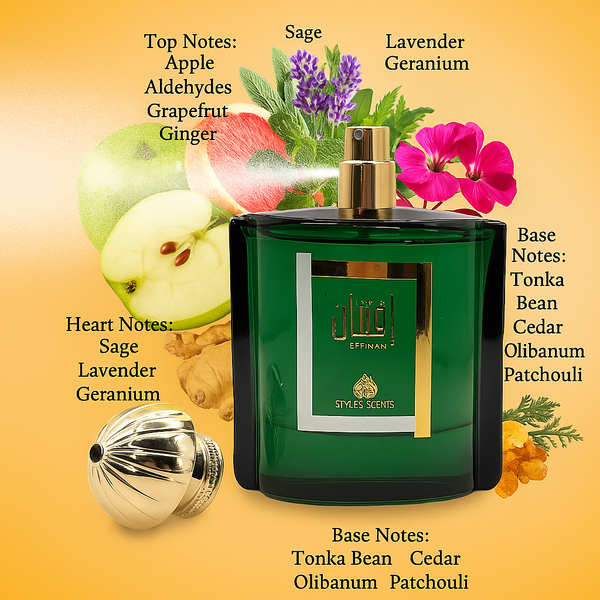 EFTINAN Eau De Parfum – Fresh Citrus Floral Perfume for Women with Apple, Grapefruit, Lavender, Tonka Bean & Patchouli | Clean Earthy Long-Lasting Fragrance 100ml 15% Oil, 8 Hours, Moderate – Made in UAE (MDO003)