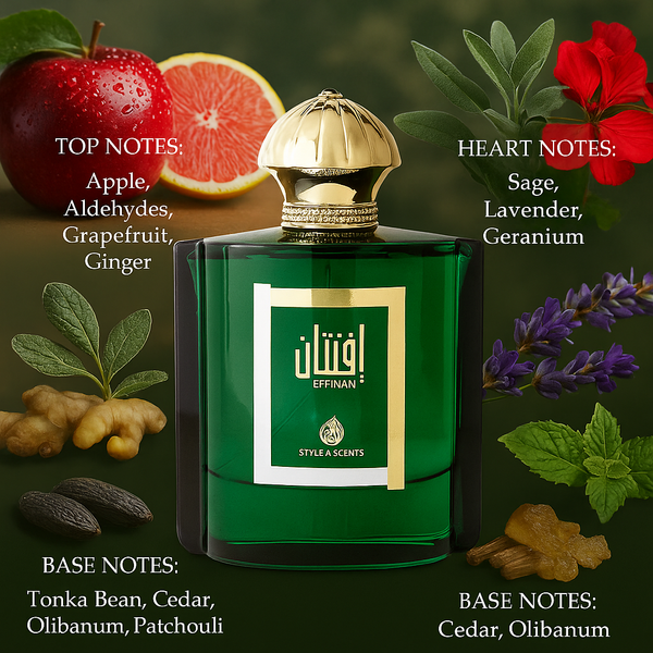 EFTINAN Eau De Parfum – Fresh Citrus Floral Perfume for Women with Apple, Grapefruit, Lavender, Tonka Bean & Patchouli | Clean Earthy Long-Lasting Fragrance 100ml 15% Oil, 8 Hours, Moderate – Made in UAE (MDO003)