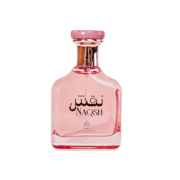 NAQSH is an amber floral fragrance for women with a potpourri of notes that create a rich, multifaceted scent experience.