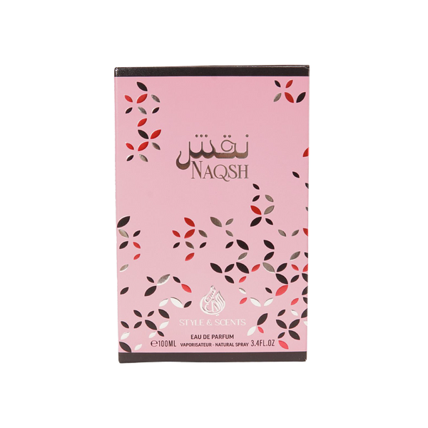 NAQSH is an amber floral fragrance for women with a potpourri of notes that create a rich, multifaceted scent experience.