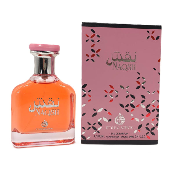 NAQSH perfume with box, amber floral fragrance for women