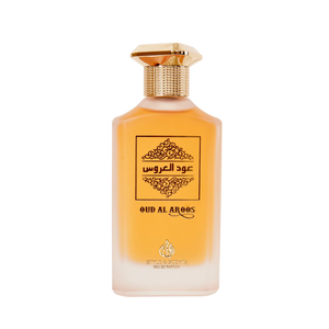 OUD AL AROOS is a premium aroma for men that features a captivating blend of top notes consisting of Saffron, Nutmeg, Lavender, and Jordanian Herbs that provide a spicy aroma.
