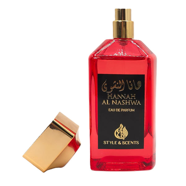 Back Label of HANNAH AL NASHWA Perfume – Ingredients and Barcode