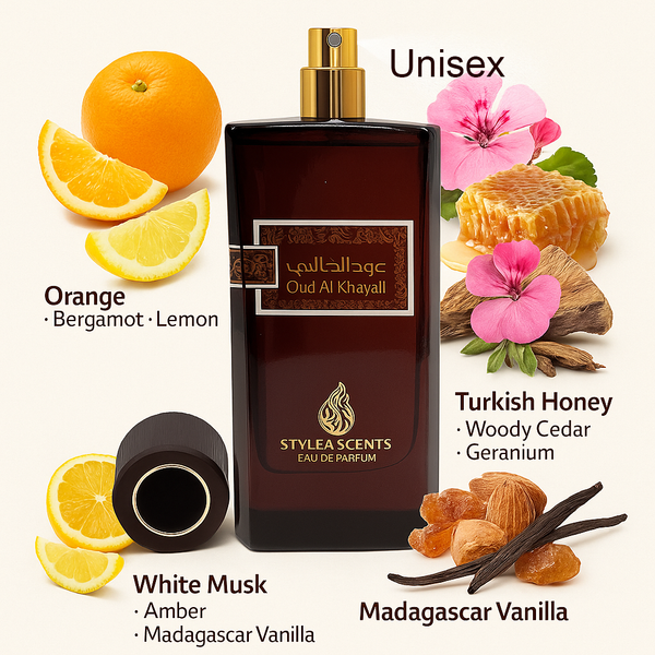 MDO014 OUD AL KHAYALI Eau De Parfum – Unisex Citrus Amber Fragrance (100ml Perfume)