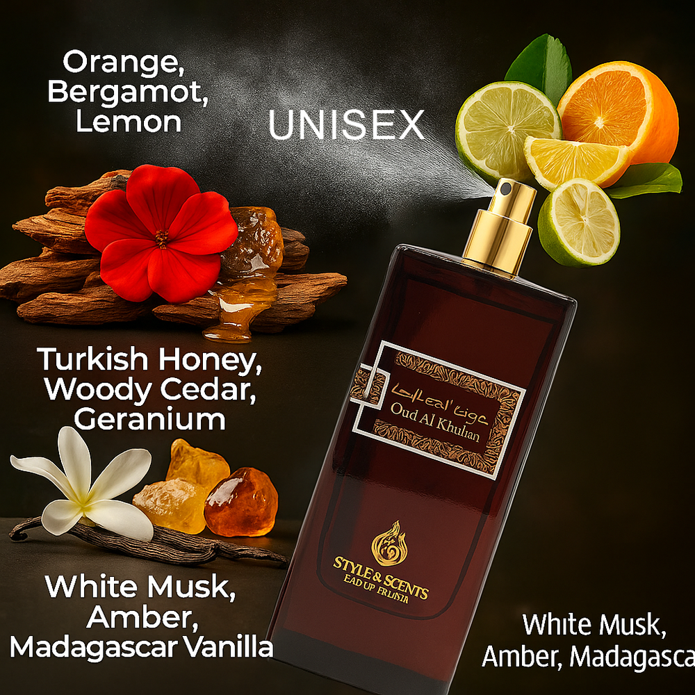 MDO014 OUD AL KHAYALI Eau De Parfum – Unisex Citrus Amber Fragrance (100ml Perfume)