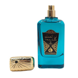 Tiya Al Musk Eau De Parfum – Unisex Fresh Floral Perfume with Orange Blossom, Jasmine, Sandalwood, Amber & Vanilla | Clean, Sensual, Long-Lasting Everyday Fragrance 100ML – Made in UAE (MDO020)