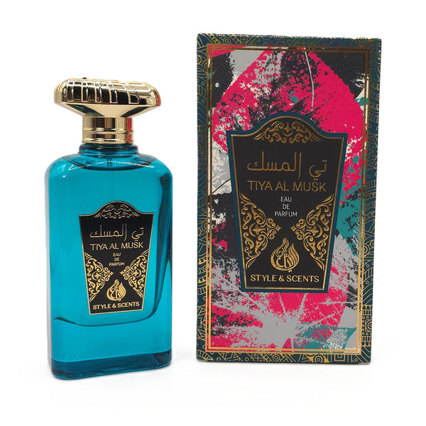 TIYA AL MUSK Eau De Parfum – Unisex Clean & Sensual Floral Perfume with Orange Blossom, Jasmine, Sandalwood & Vanilla | 100ml, 15% Oil, 8 Hours 👥 Balanced and elegant for everyday style – Made in UAE (MDO020)