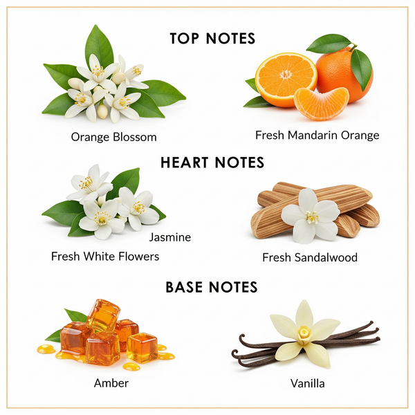 Tiya Al Musk Eau De Parfum – Unisex Fresh Floral Perfume with Orange Blossom, Jasmine, Sandalwood, Amber & Vanilla | Clean, Sensual, Long-Lasting Everyday Fragrance 100ML – Made in UAE (MDO020)