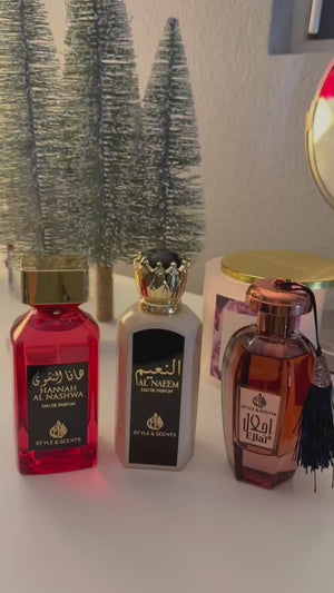 Back Label of HANNAH AL NASHWA Perfume – Ingredients and Barcode