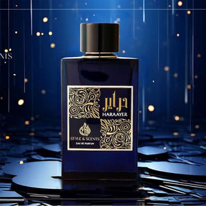 HARAAYER Eau De Parfum – Amber Floral Perfume for Women with Turkish Rose, Praline, Vanilla & Amber Xtreme | 100ml, 20% Oil, 6 – 8 Hours 💙 Housed in a navy blue bottle - gift-ready and collectable – Made in UAE (MDO001)
