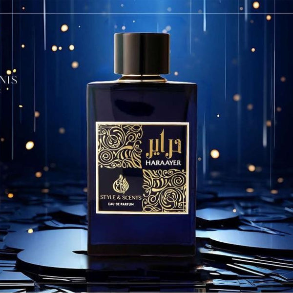 HARAAYER Eau De Parfum – Amber Floral Perfume for Women with Turkish Rose, Praline, Vanilla & Amber Xtreme | 100ml, 20% Oil, 6 – 8 Hours 💙 Housed in a navy blue bottle - gift-ready and collectable – Made in UAE (MDO001)