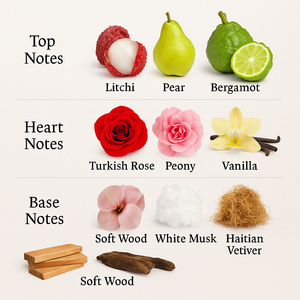 MASAE’Y Eau De Parfum – Floral Woody Musk Perfume for Women with Turkish Rose, Litchi, Peony, Vanilla, and Haitian Vetiver | Elegant Long-Lasting Everyday Fragrance 100ML – Made in UAE (MDO004)