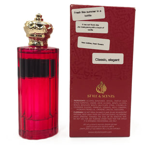 MASAE’Y perfume bottle back label and box with floral vibe description