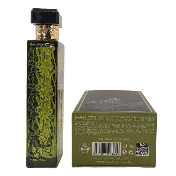NAMIR Eau De Parfum front view – green glass bottle with gold detailing