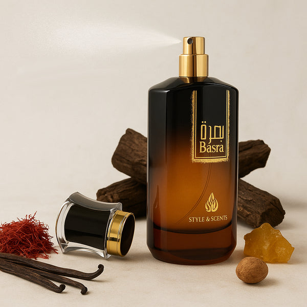 MDO011 Style & Scents BASRA Eau De Parfum for Men Woody, Spicy, Oud, Long-Lasting Luxury Fragrance – 100ML Made in UAE