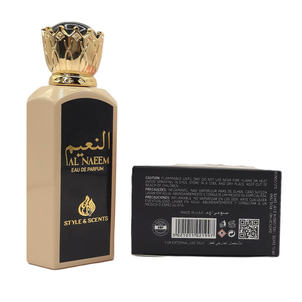 Style & Scents Maison de Orient MDO019 AL NAEEM Unisex Eau de Parfum – 100ML | Sweet Oud, Caramel, Vanilla | Long-Lasting Oriental Fragrance | Gender-Neutral Luxury Scent | Gift for Him & Her | Made in Dubai | Sold by Much Better Perfume USA from New York